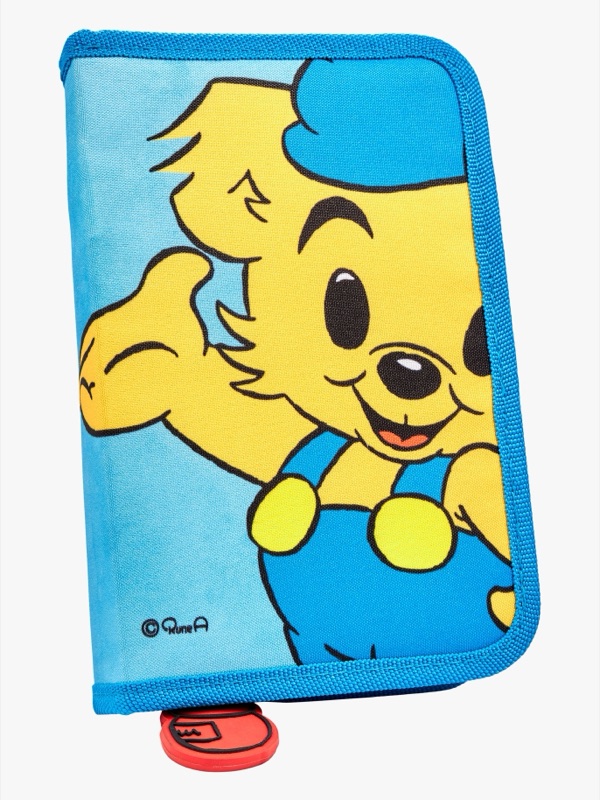 Blått pennfodral med motiv från Bamse