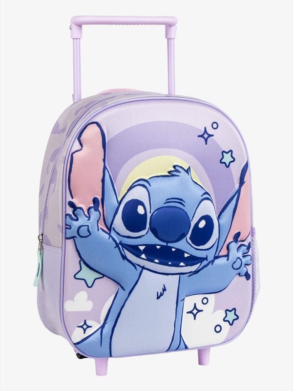 Disney Lilo & Stitch 3D Trolley Resväska, Ljuslila