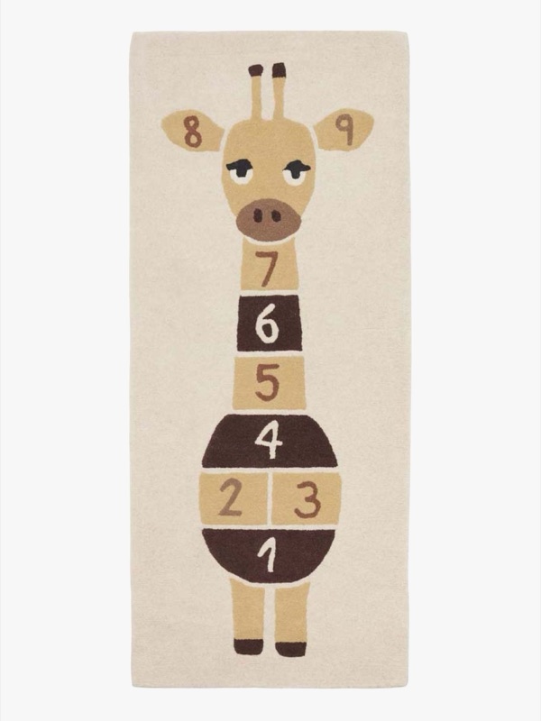 OYOY Giraffe Hopscotch Lekmatta, Gul