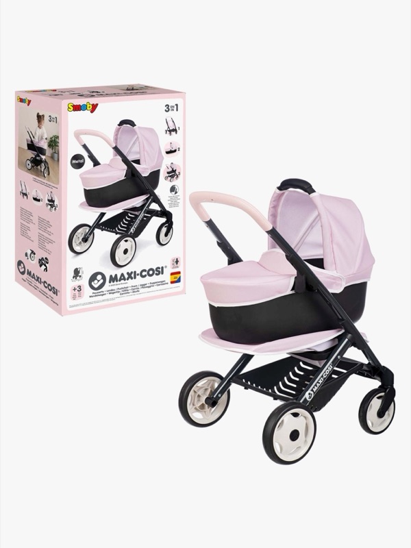 Smoby Maxi-Cosi Dockvagn 3-in-1, Rosa